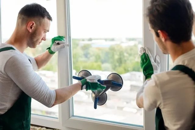 Pose d'un double vitrage sur mesure sur une fenêtre en Maine-et-Loire